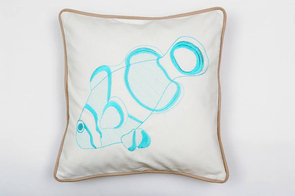 Clownfish Pillow in Turquoise