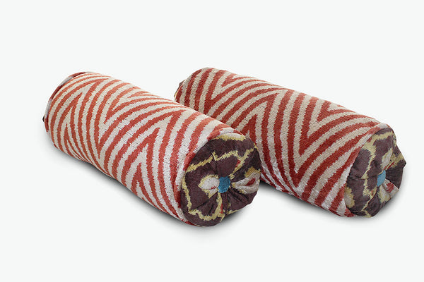 Red Diamond-B Neckroll Bolster Pillow