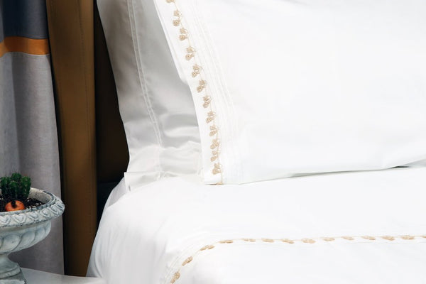 Mocha Petite Handmade Lace Duvet Cover Set