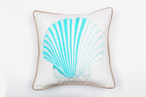 Scallop Pillow in Turquoise