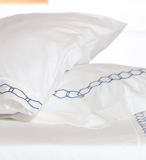 Angular Mania Navy Organic Cotton Sheet Set