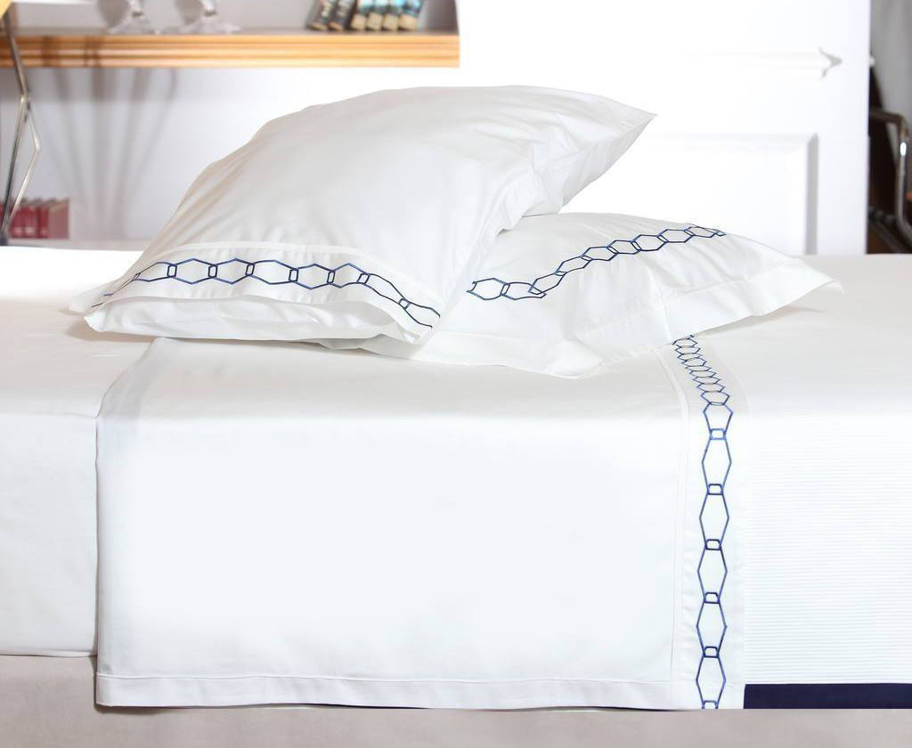 Angular Mania Navy Organic Cotton Sheet Set
