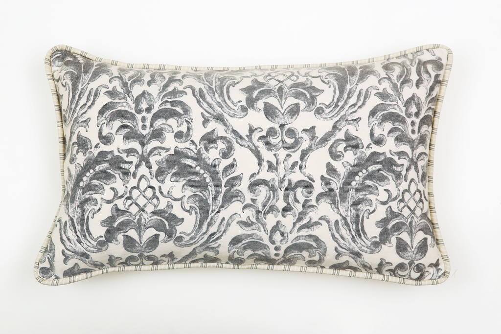 Ata Damask Grey Pillow