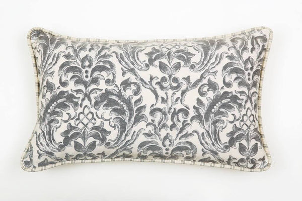 Ata Damask Grey Pillow