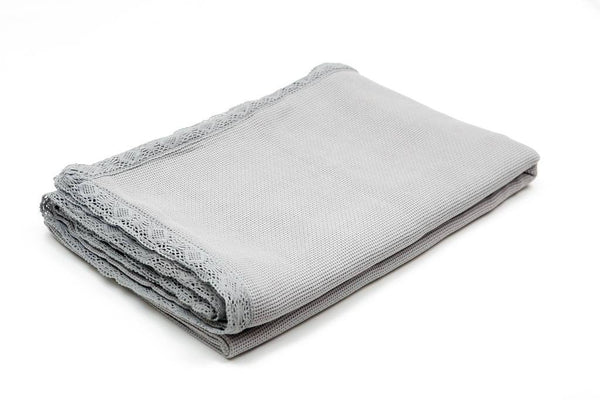 Organic Cotton Bed Cover in Grey