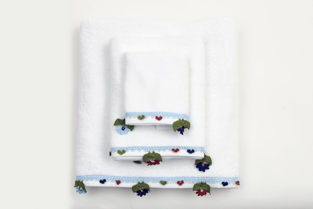 blue joy organic cotton towel