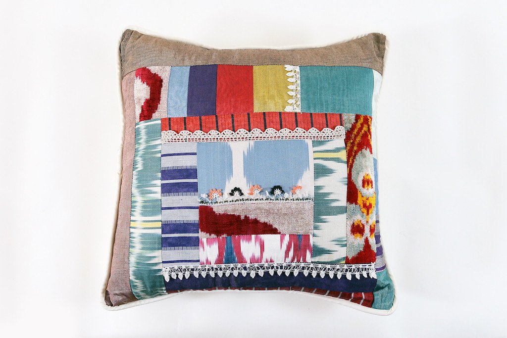Ikat Patchwork Pillow