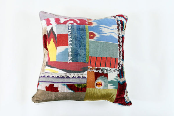 Ikat Patchwork Pillow