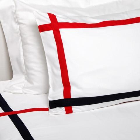 Mania cross the line red bed linen