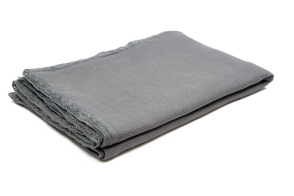 Organic Cotton Bed Cover in Dark Grey