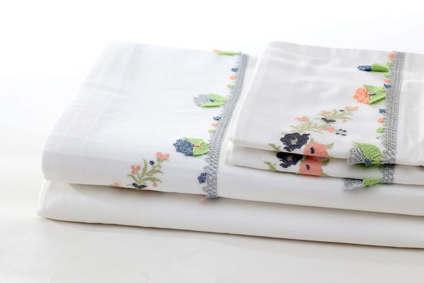 grey joy sheet set folded