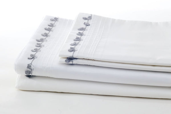 grey petite sheet set folded