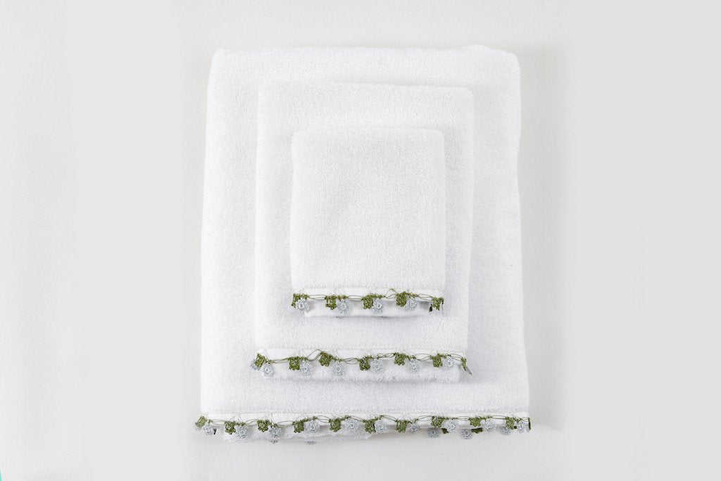 mini-me grey lace towel set