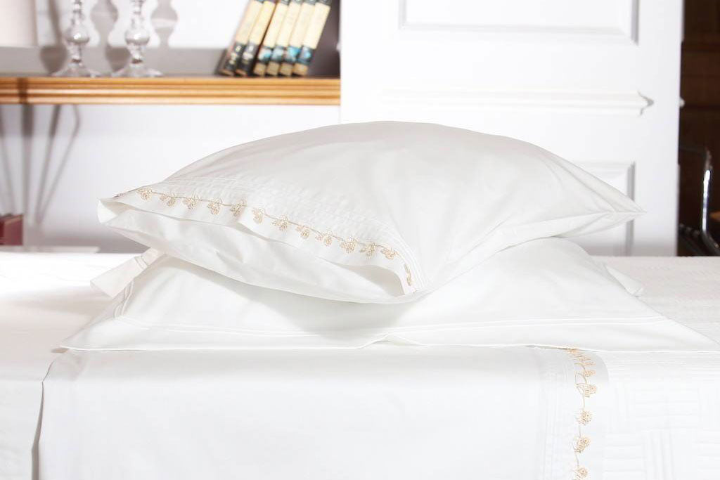 Mocha Petite Handmade Lace Organic Cotton Sheet Set
