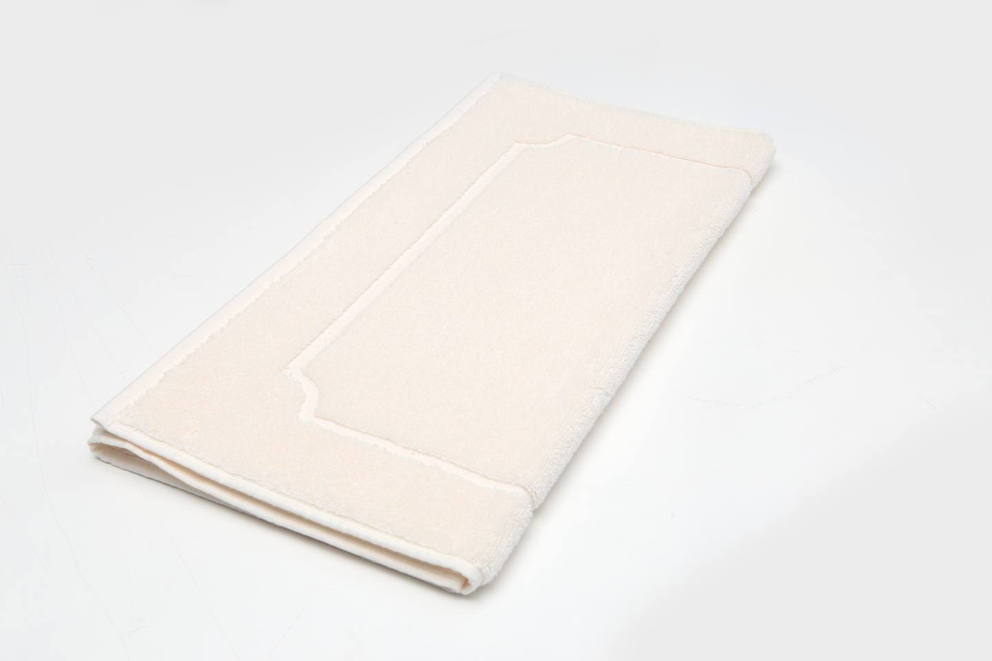 mania organic cotton bath mat cream
