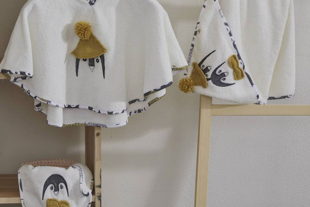 Penguin Poncho Towel Set