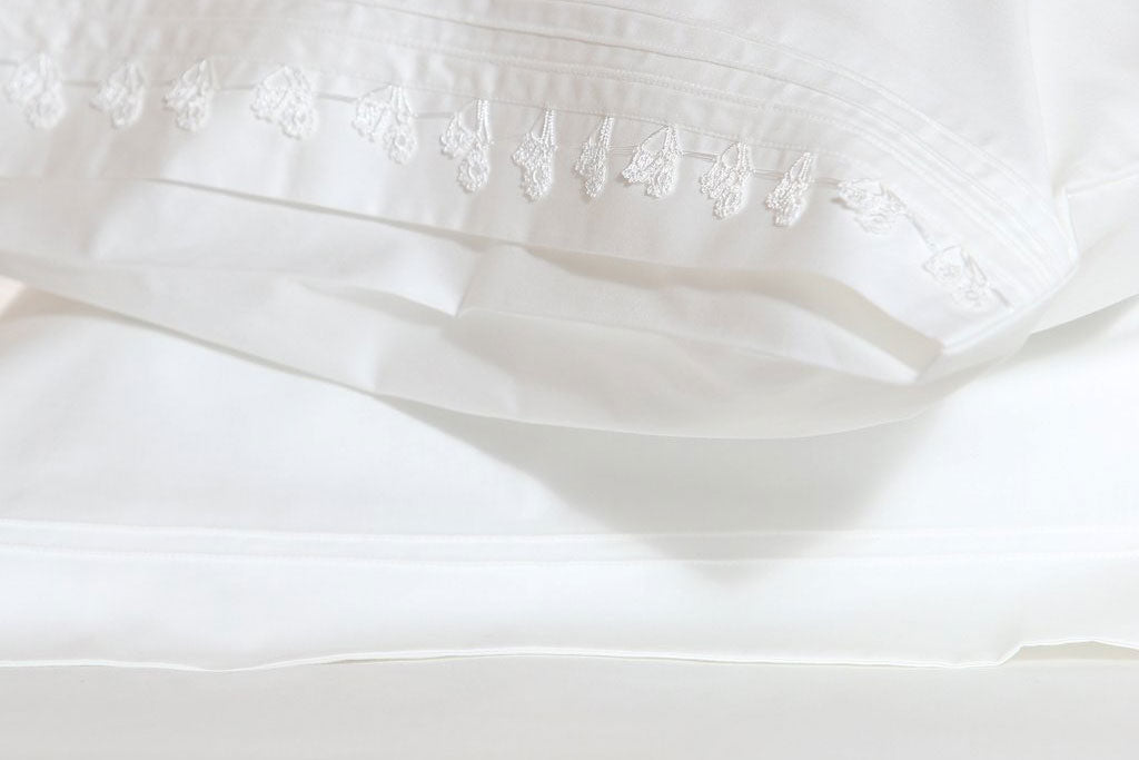 Snow White Petite Handmade Lace Organic Cotton Sheet Set
