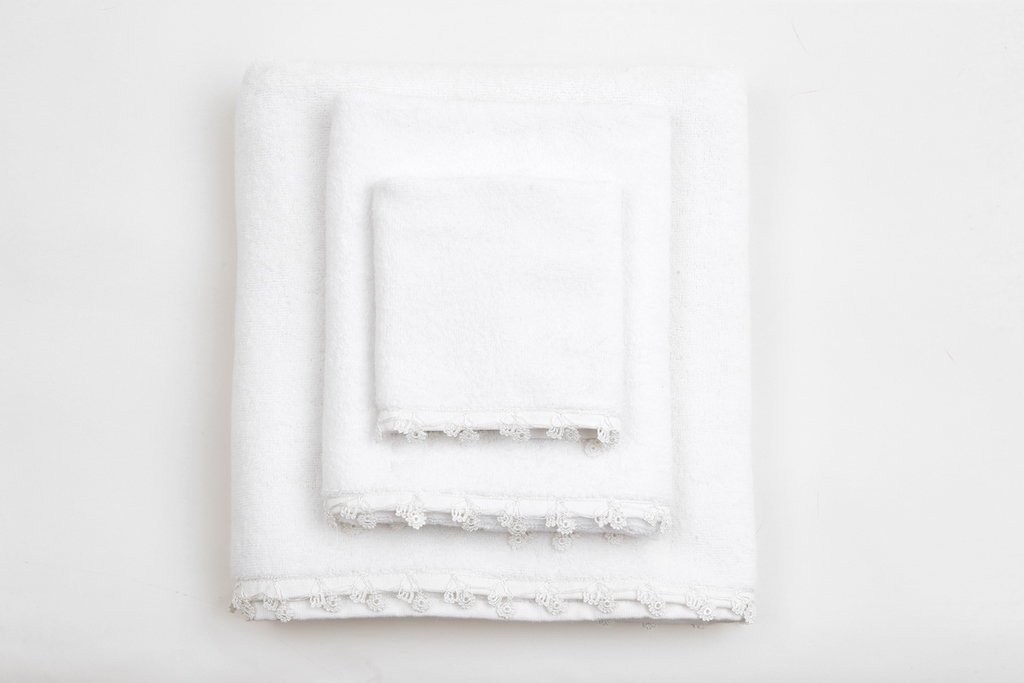 white snow petite organic cotton towel