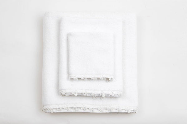 white snow petite organic cotton towel