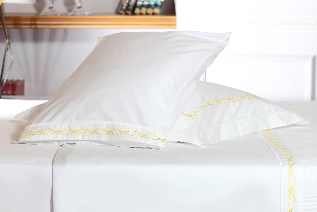 Spiral Mania Yellow Organic Cotton Sheet Set