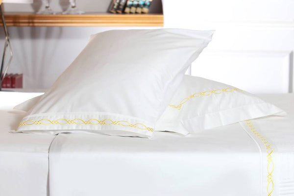 Spiral Mania Yellow Organic Cotton Sheet Set