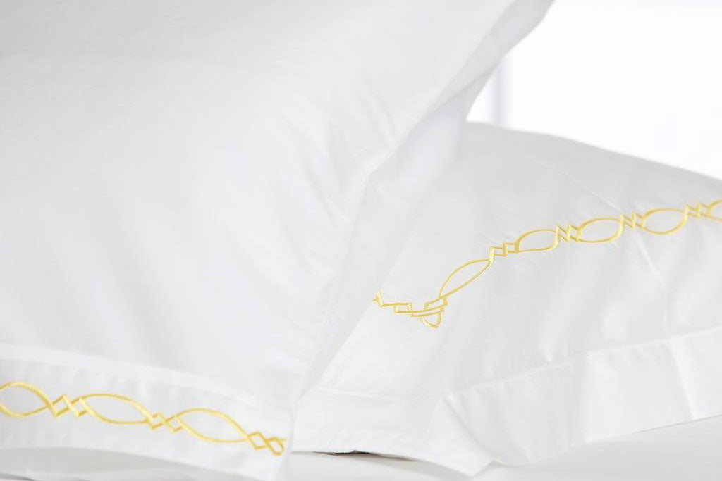 Spiral Mania Yellow Organic Cotton Sheet Set