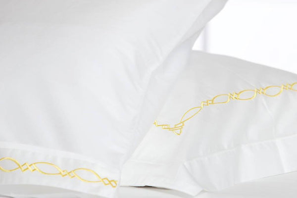 Spiral Mania Yellow Organic Cotton Sheet Set