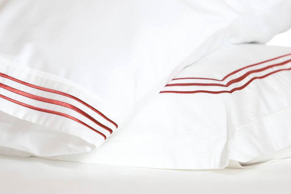 Straight Mania Red Organic Cotton Sheet Set