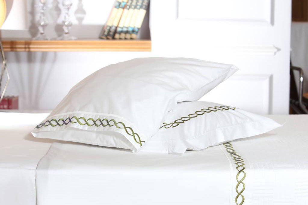 Twisted Mania Olive Green Organic Cotton Sheet Set
