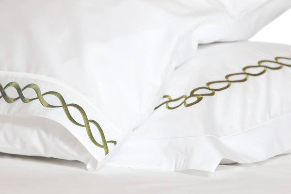 Twisted Mania Olive Green Organic Cotton Sheet Set